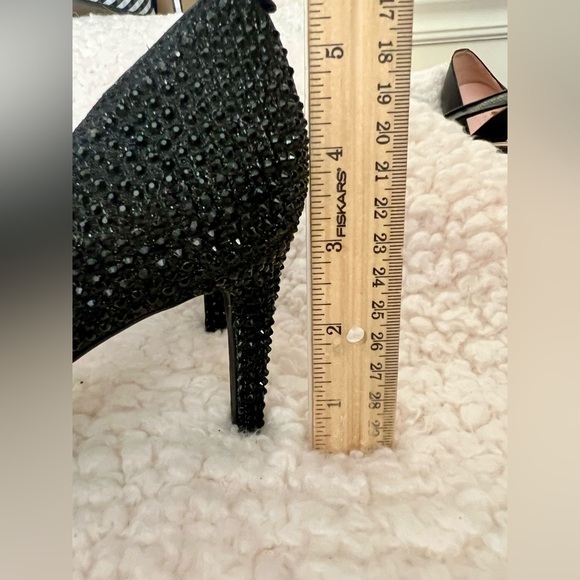 🎉HP🥳 NIB Michael Kors Dorothy Flex D’orsay Glitter Chain Mesh Heels in Black - Picture 4 of 12
